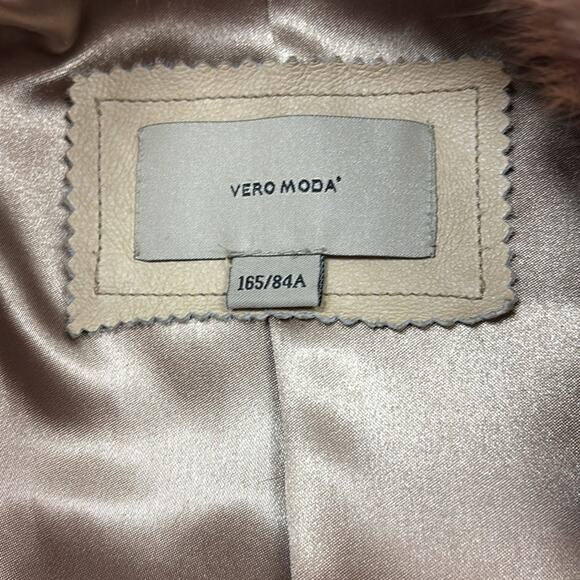 Vero Moda Y2K Leather & Fur Trim Jacket - Picture 8 of 10